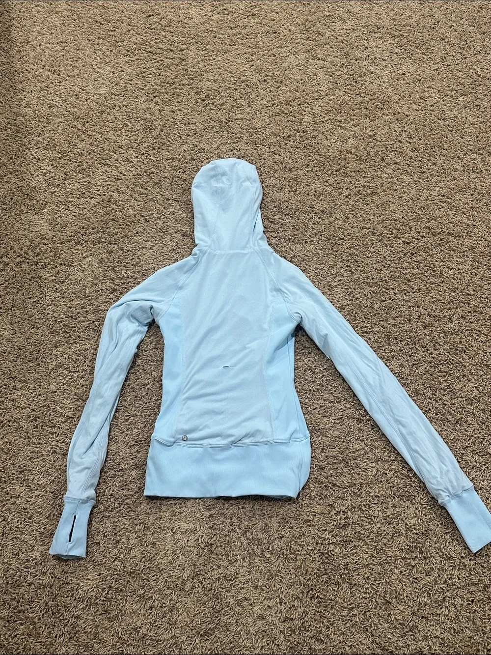 Light Blue Women's Hooded Zip Jacket